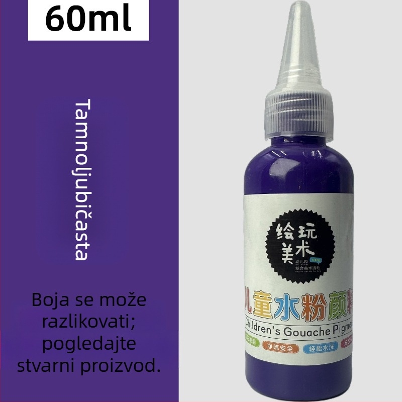 60 ml dječji gouache set za crtanje – perivi, kreativno crtanje prstima, DIY grafiti