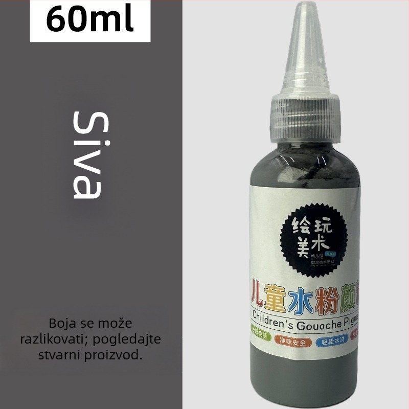 60 ml dječji gouache set za crtanje – perivi, kreativno crtanje prstima, DIY grafiti