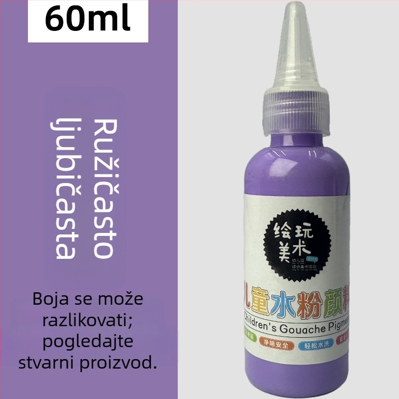 60 ml dječji gouache set za crtanje – perivi, kreativno crtanje prstima, DIY grafiti