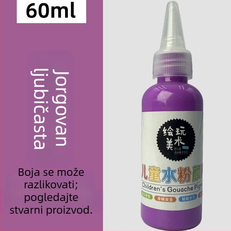 60 ml dječji gouache set za crtanje – perivi, kreativno crtanje prstima, DIY grafiti