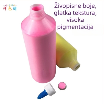 Set 24 akrilnih boja za finger painting i zidnu umjetnost — za početnike