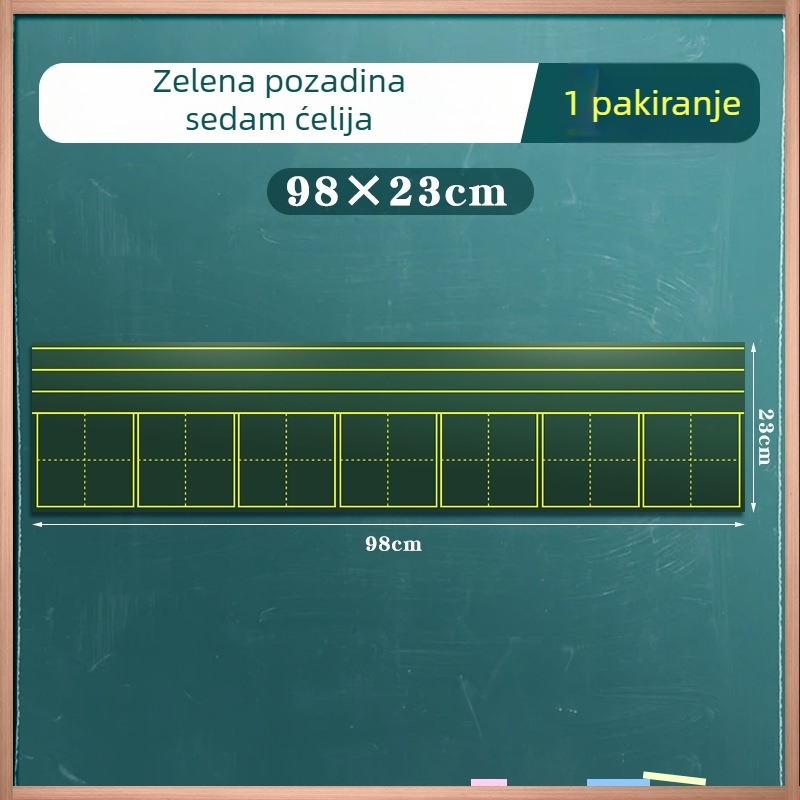  Magnetna ploča za pisanje kredom s Pinyinom i kineskom mrežom znakova, sedam odjeljaka, četiri reda, magnetsko didaktičko pomagalo