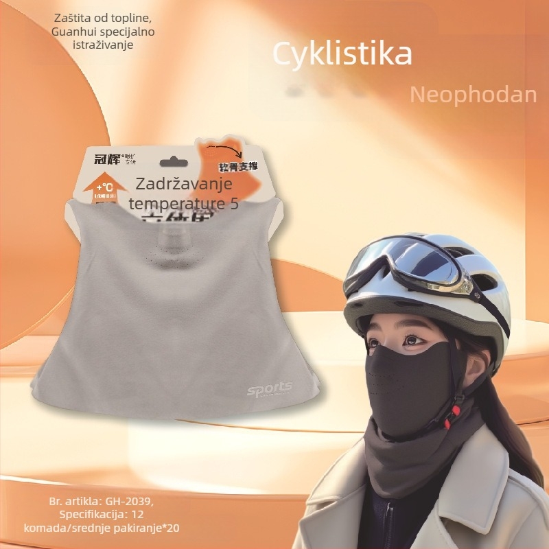 Guanhui zimska maska s zaštitom za uši i pokrivačem glave — topla, debela maska za lice za biciklizam i skijanje, unisex