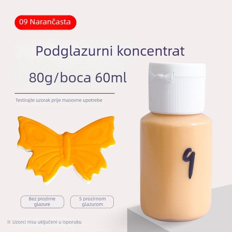 Hai Aohua Boja za podglazovanje keramike — koncentrat boje za podglazuru, srednja temperatura, 60 ml