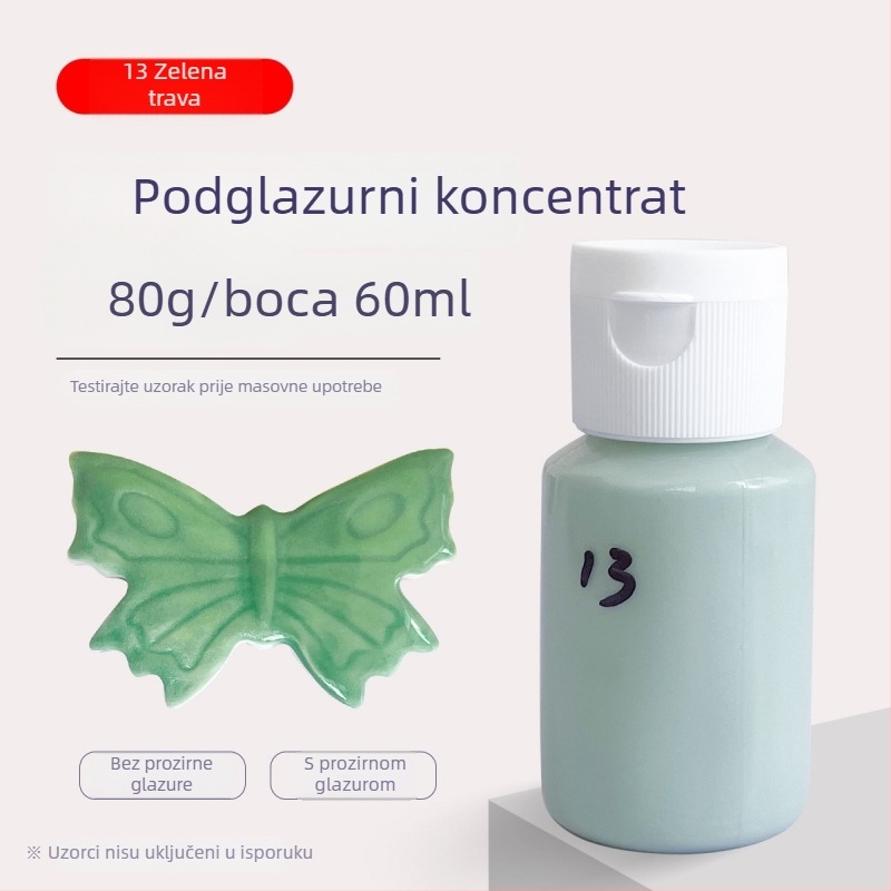 Hai Aohua Boja za podglazovanje keramike — koncentrat boje za podglazuru, srednja temperatura, 60 ml