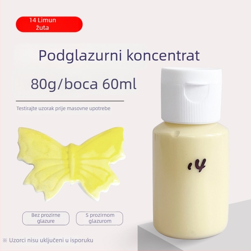 Hai Aohua Boja za podglazovanje keramike — koncentrat boje za podglazuru, srednja temperatura, 60 ml