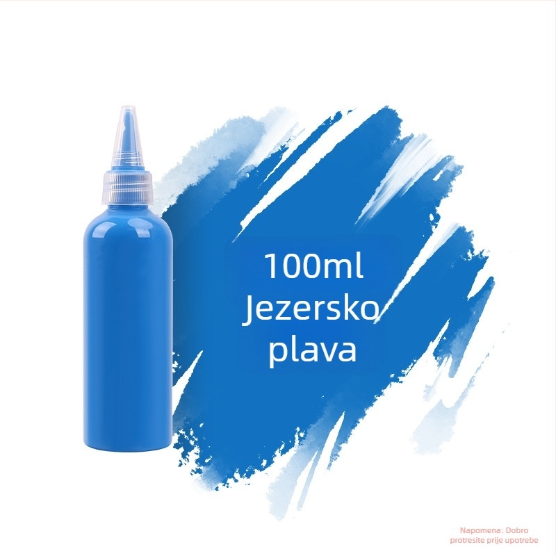 Set akrilnih boja 100 ml za djecu – vodootporne boje za gipsanu lutku, akvarel i gouache, DIY slikanje