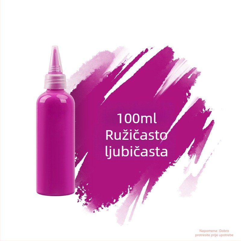Set akrilnih boja 100 ml za djecu – vodootporne boje za gipsanu lutku, akvarel i gouache, DIY slikanje