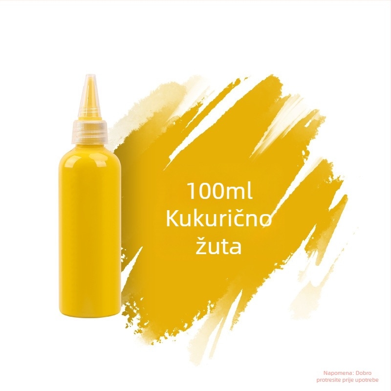 Set akrilnih boja 100 ml za djecu – vodootporne boje za gipsanu lutku, akvarel i gouache, DIY slikanje