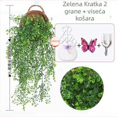 Umjetna biljka za zidno viseću dekoraciju dnevnog boravka, unutarnja zelena dekoracija, visina 100–200 cm