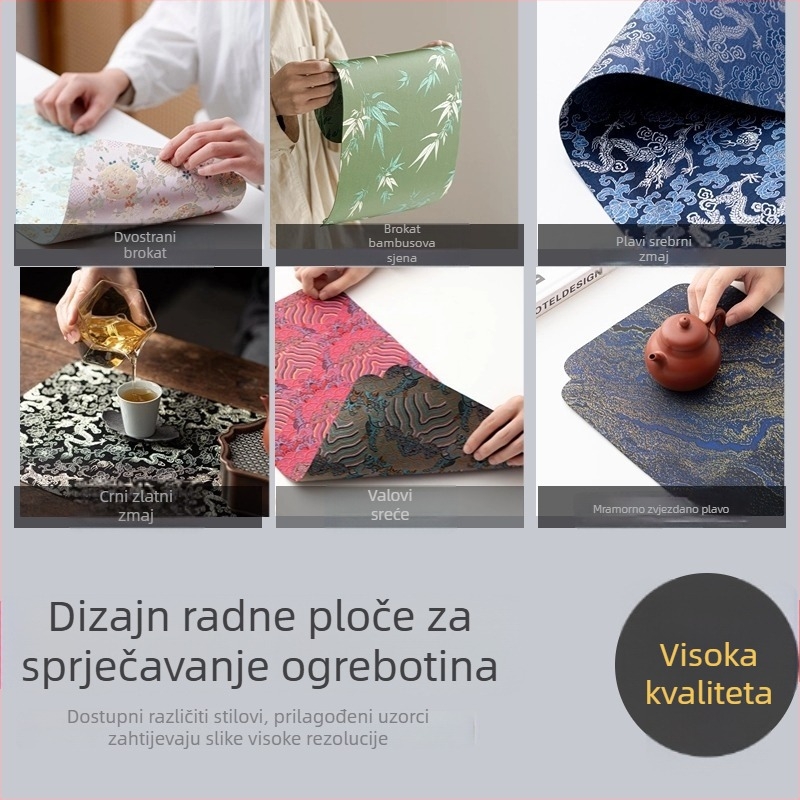Zen inspirirana kineska krpa za ceremoniju čaja, upija vodu i otporna na mrlje, tekstilna podloga za čaj