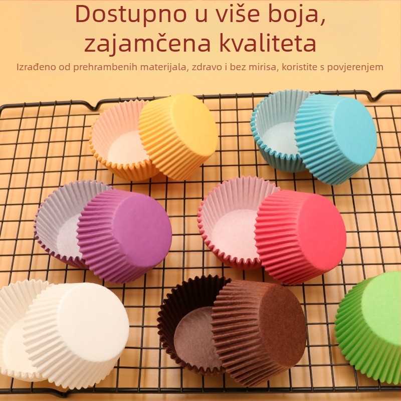 Papirnate košarice za kolače i Snow pastry liners, kvaliteta hrane, otporne na visoke temperature, premaz protiv masnoće, kalupi za muffine za pečenje