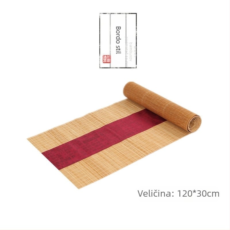 Bambusni stolni runner za čaj, zen dizajn, mat za suho zaparivanje čaja, japanski stil čajne trgovine, dodaci za čajnu ceremoniju, tkanina za stol i zavjesa za čaj