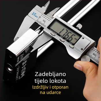 Produženi starinski brava za ormar, duga ručna kvaka, tanka šipka, bakar 30 mm, s 3 ključeva