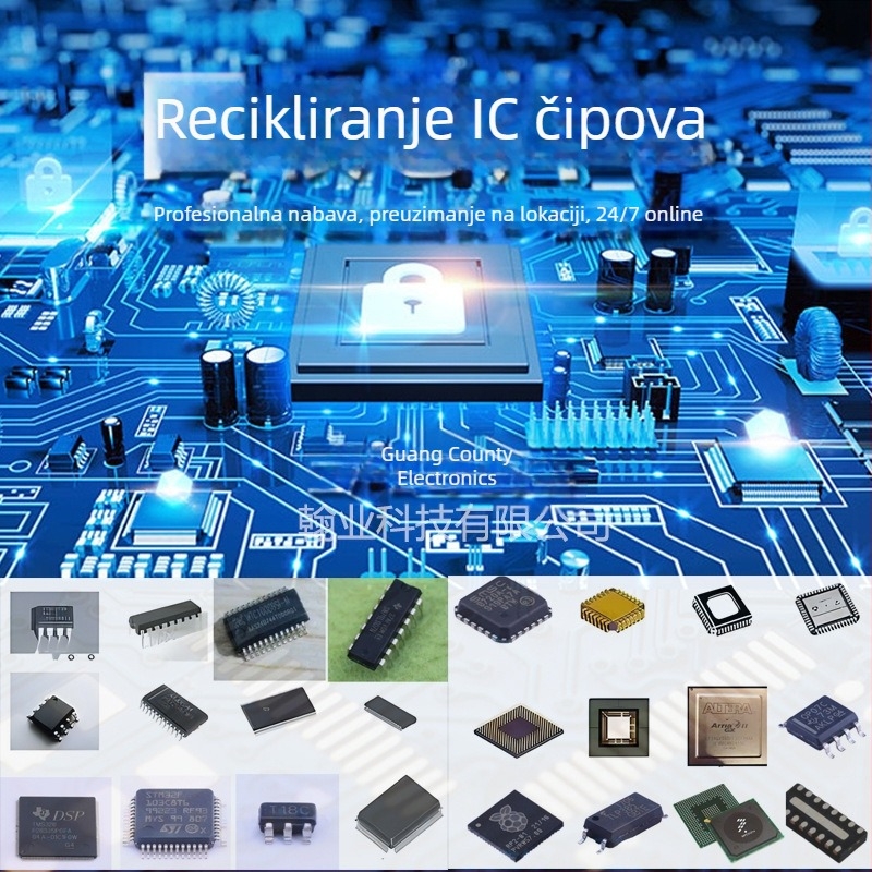 Reciklirani čipovi IC i moduli komunikacijskih IC, zaliha elektroničkih IC i integriranih sklopova