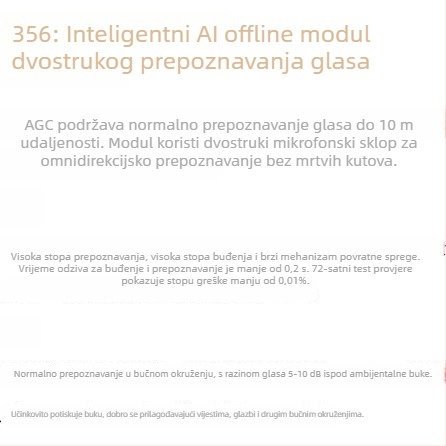 DL3356: AI IC čip za offline dvostruko prepoznavanje glasa
