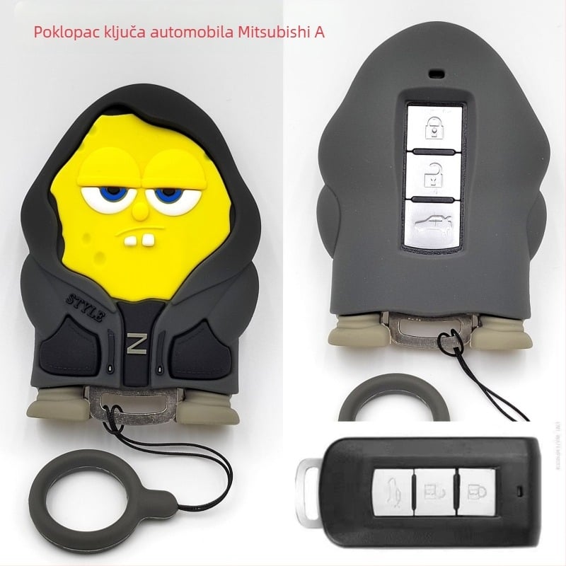 PVC futrola za ključeve automobila i motocikla, kompatibilna s Honda i Yamaha, s privjeskom morske zvijezde i užetom