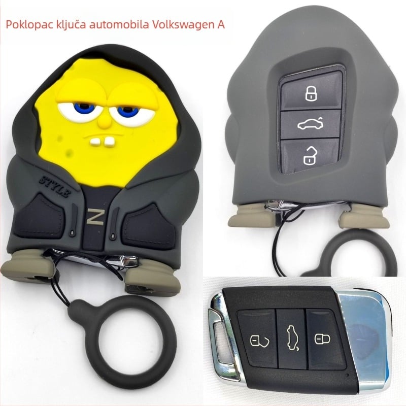 PVC futrola za ključeve automobila i motocikla, kompatibilna s Honda i Yamaha, s privjeskom morske zvijezde i užetom