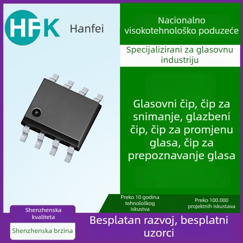 HF1524 Čip za prepoznavanje glasa za stolnu lampu — offline glasovni čip za pametni dom
