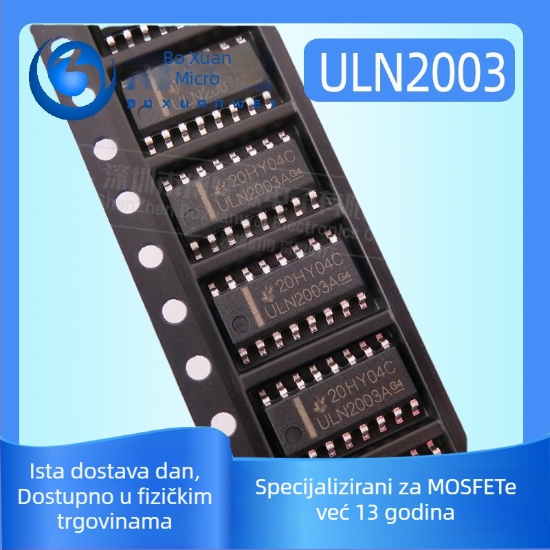 ULN2003A Darlington pogonski IC, SOP-16, SMD pakiranje