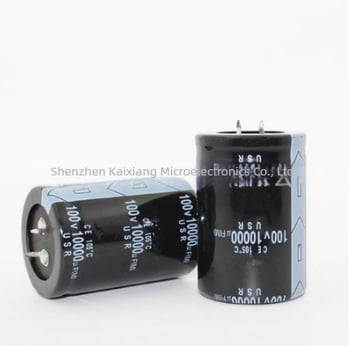 Aluminijski elektrolitski kondenzator 100 V 10000 µF, čvrsta noga za ugradnju, dimenzije 35×50
