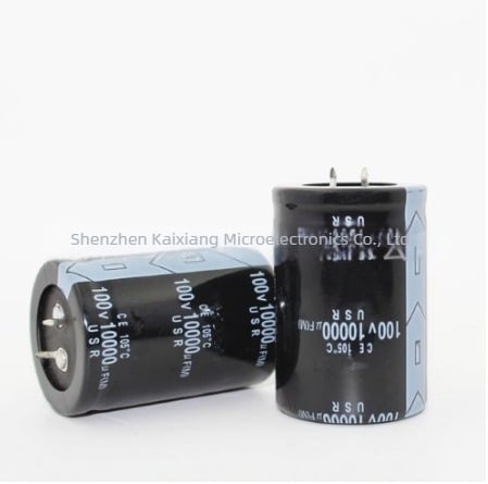 Aluminijski elektrolitski kondenzator 100 V 10000 µF, čvrsta noga za ugradnju, dimenzije 35×50