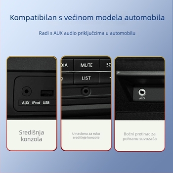 USB-C na 3,5 mm audio kabel za mobitele, auto audio sustav i slušalice