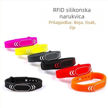 RFID silikonske narukvice za fitness centre i zabavne parkove, IC narukvice, pametni pristup, narukvice s dinamičkim kodom