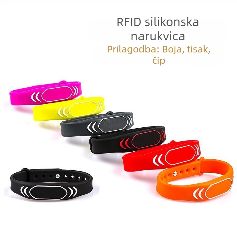 RFID silikonske narukvice za fitness centre i zabavne parkove, IC narukvice, pametni pristup, narukvice s dinamičkim kodom