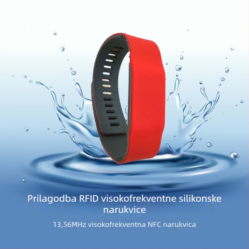 RFID silikonske narukvice za fitness centre i zabavne parkove, IC narukvice, pametni pristup, narukvice s dinamičkim kodom