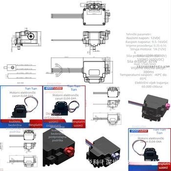 Elektronički motorni zaključavač prema europskom standardu za poklopac priključka za punjenje električnog vozila