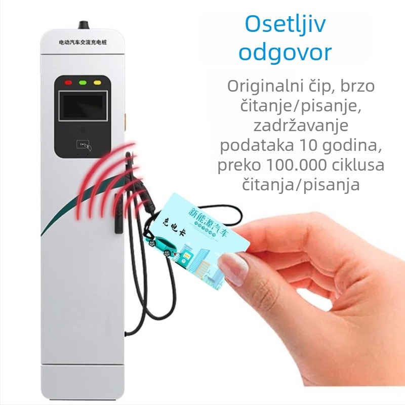 IC kartica za punionicu električnih vozila, s čipovima F08 i M1, epoksidna kartica, NFC čip