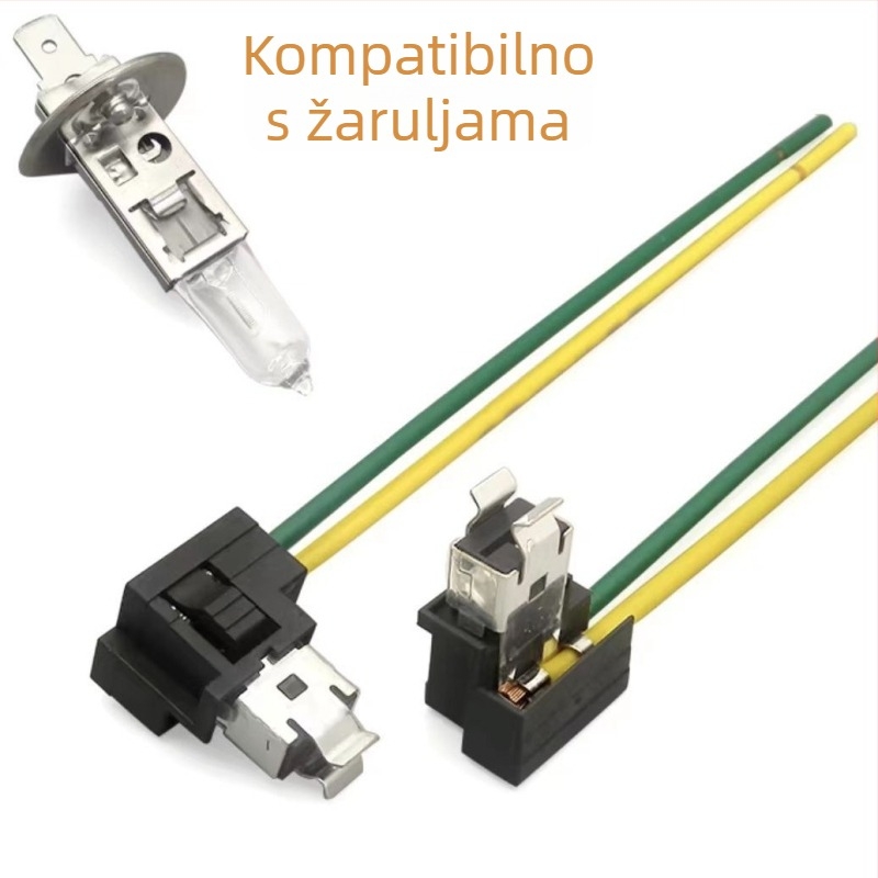 Automobilski H1 priključak s kartičnim konektorom i utičnicom za žarulicu H3