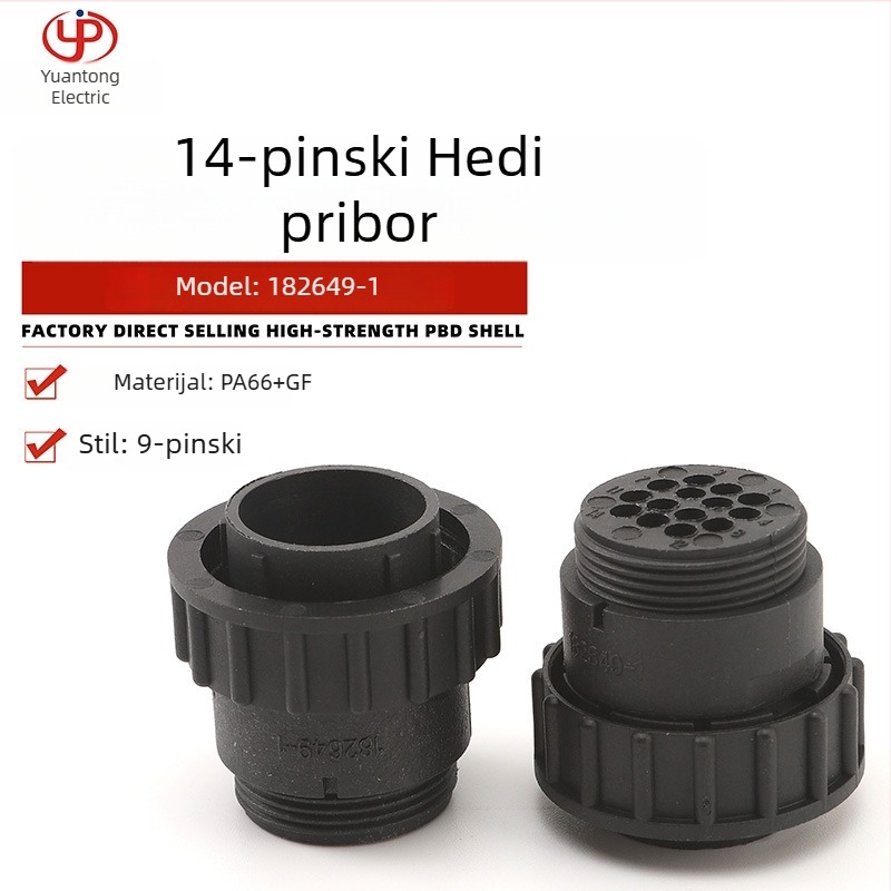 14-pinski automobilski konektor za kabelski snop, modeli 182649-1 i 206044-1, utikač/utikačnica, SMEMA kompatibilan