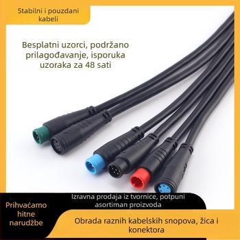 Vodootporna kabelska hrpa za električno vozilo M8-6P s kontrolerom i konektorima, prilagodljiv broj vodiča