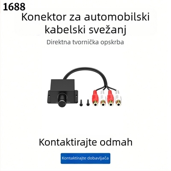 Regulator glasnoće automatskog pojačala s RCA ženskim konektorom, ulaz/izlaz, 2 RCA priključka muški-ženski