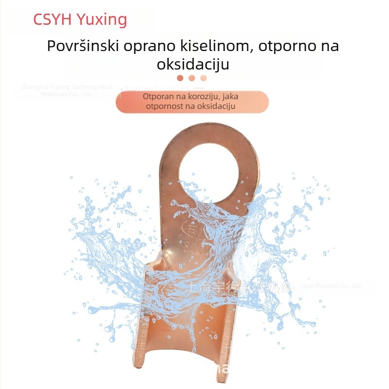 OT Bakreni kabelski terminal s otvorom nosa, bakreni konektor za žice, 10–1000 A