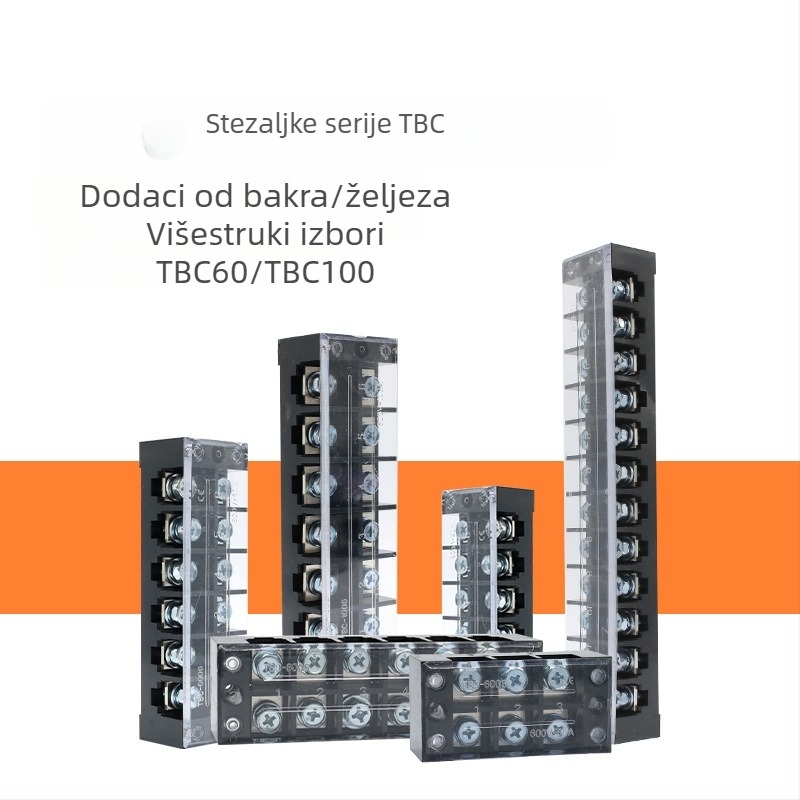 TBC-6010 Terminal blok TB10012 fiksni terminalni ploča 60A/100A bakreni dijelovi
