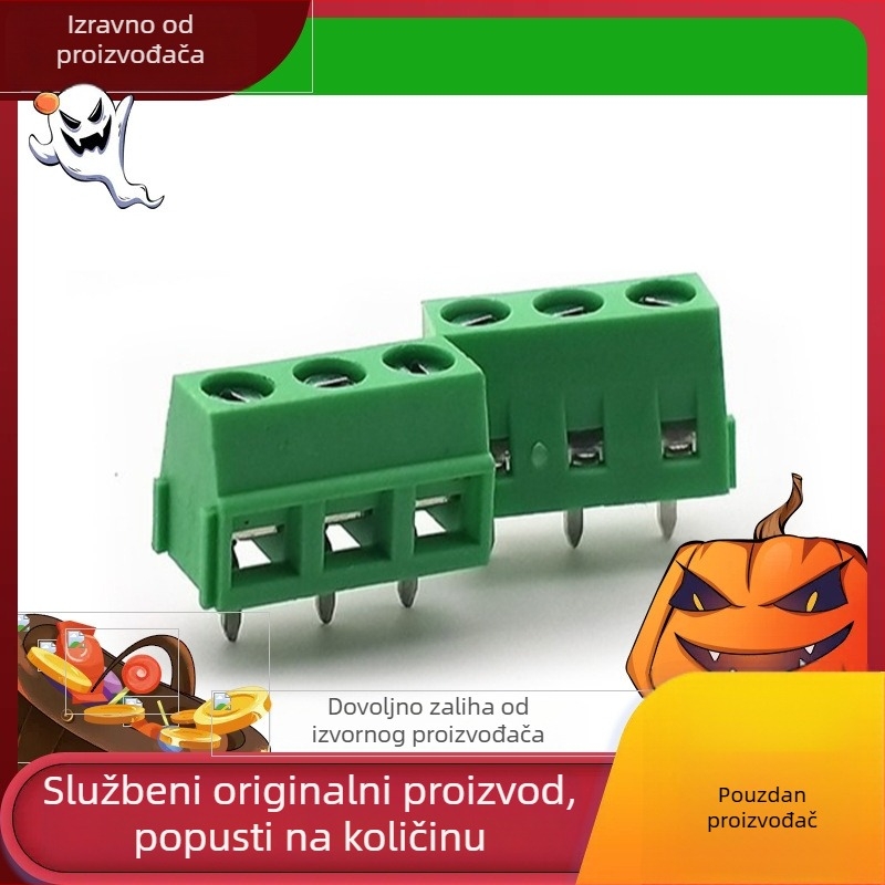 KF127 vijčani terminal blok s bakrenim pinovima, DG127-5.0 mm konektor, zelena, FET1.5-04