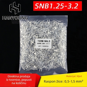 SNB golim kraju U- i Y-tip fork terminal, bakar, 9 polova, hladno presanje, za 1,25–3/3,2/3,5/5,5/2–4/5/6 mm