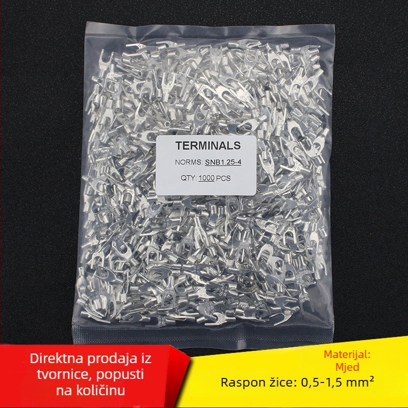SNB golim kraju U- i Y-tip fork terminal, bakar, 9 polova, hladno presanje, za 1,25–3/3,2/3,5/5,5/2–4/5/6 mm