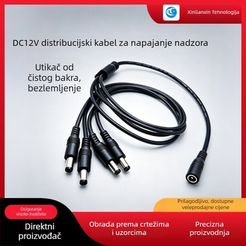 Kabel napajanja za LED trake 12V s DC5521 konektorom, podjela 1 na 2 i 1 na 3, ženski-muški