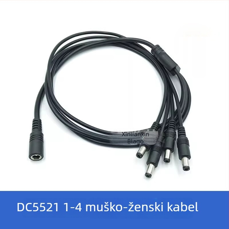 Kabel napajanja za LED trake 12V s DC5521 konektorom, podjela 1 na 2 i 1 na 3, ženski-muški
