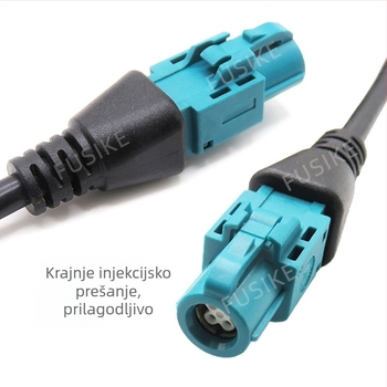 HSD4P ženski i muški konektori s krajnjim dijelom ubrizganim za LVDS kabel retrovizora automobila