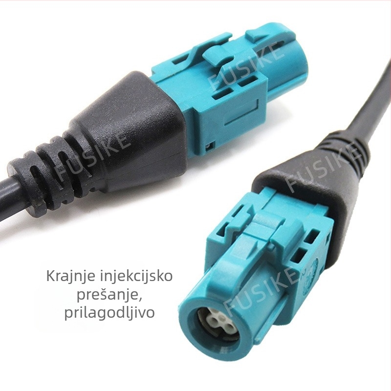 HSD4P ženski i muški konektori s krajnjim dijelom ubrizganim za LVDS kabel retrovizora automobila