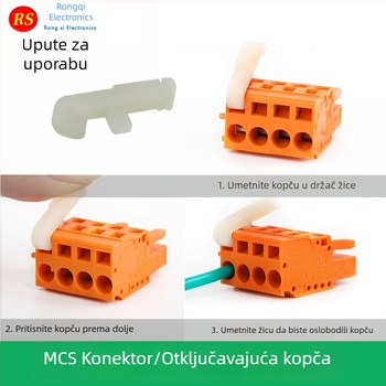 MCS opružni terminal brzi konektor s razmakom 3,5/5,0/7,5 mm – alat otključavanja za jednostavno povezivanje