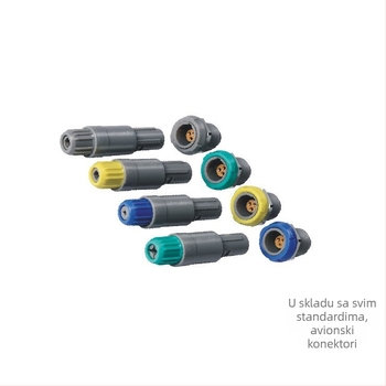 LEMO-kompatibilni kružni push-pull konektor, M8, 2-pinski, muški-ženski