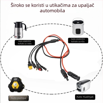 MC4 solarni kabel za povezivanje, 1 na 4 kabel za punjenje za Anderson vanjsku bateriju za pohranu energije