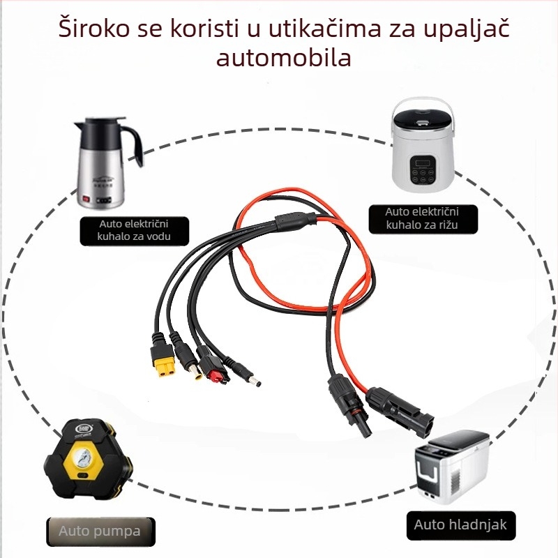 MC4 solarni kabel za povezivanje, 1 na 4 kabel za punjenje za Anderson vanjsku bateriju za pohranu energije