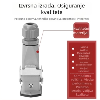 CHYQJX HA-003 Pravokutni avijacijski konektor, utikač i utičnica, 4/5/6/8 jezgri, muški i ženski, teški spojni konektor